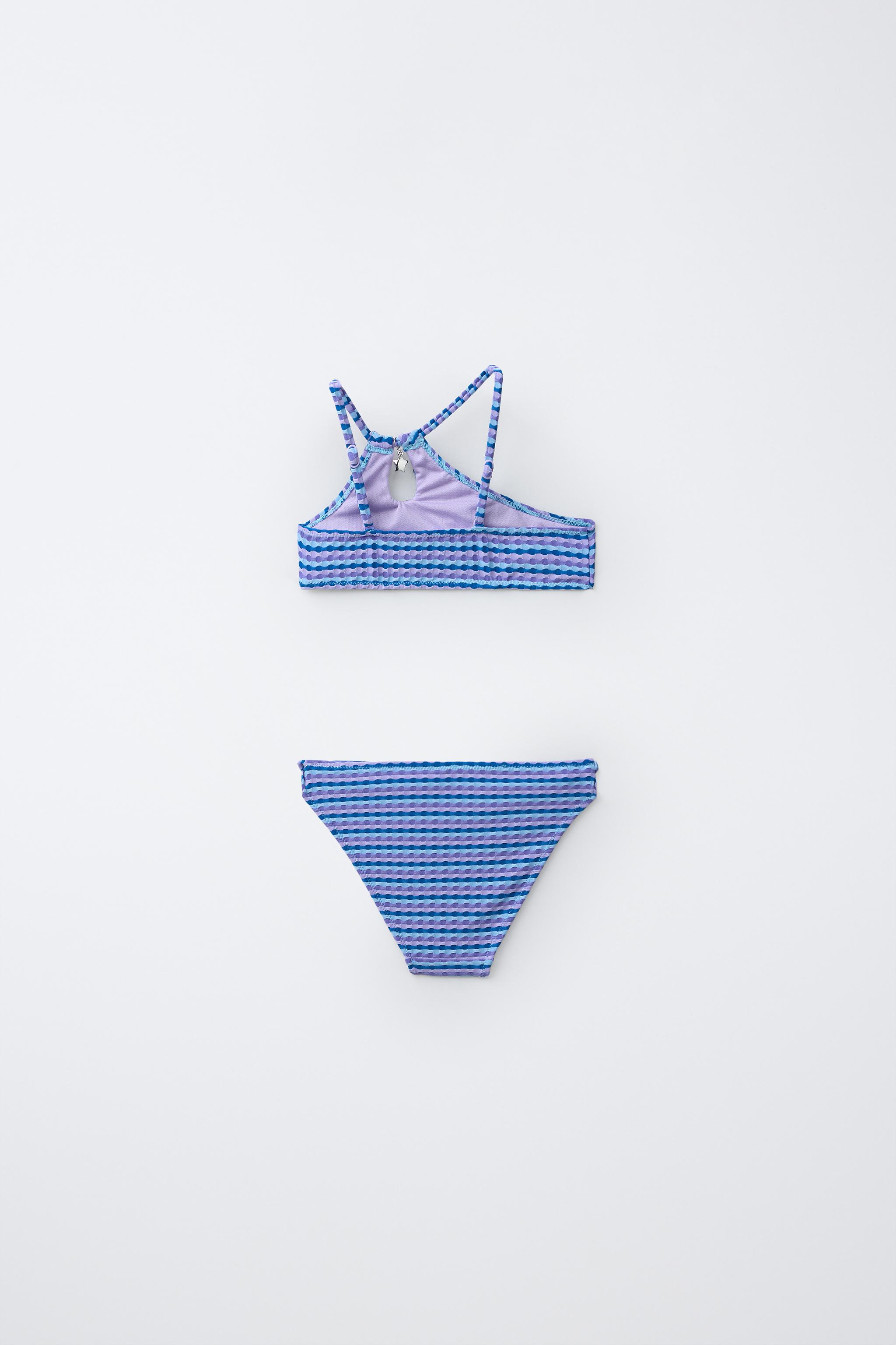 6-14 ANS/ BIKINI TEXTURÉ À RAYURES